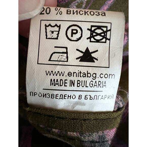 Enita Black Womens Medium Satin Utility Jacket Zip Snap Brass Button Lined Black - Picture 11 of 13